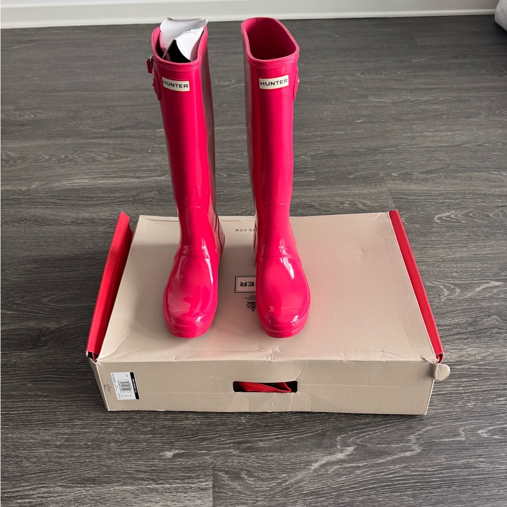 Hunter Women's Pink Rain Boots